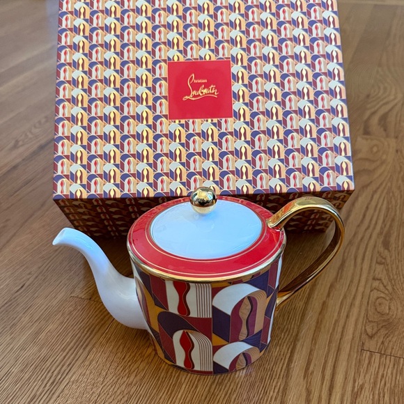 Christian Louboutin Other - Christian Louboutin Red and Gold Teapot